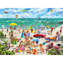 White Mountain Puzzles Giornata in spiaggia Cerca e trova - Puzzle da 1000 pezzi