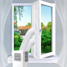 Raamafdichting voor draagbare airconditioner, verbetert de koelprestaties en is een energiebesparende kit. Universele compatibiliteit met