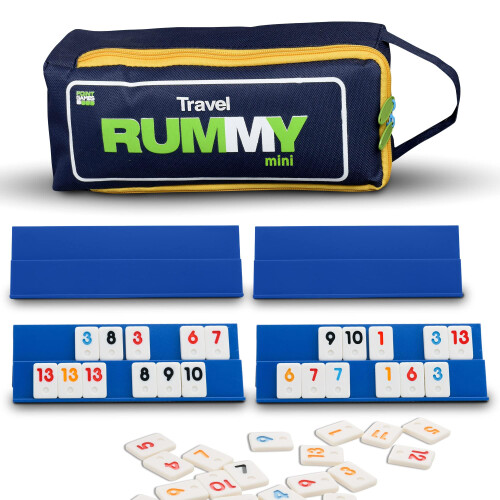 Point Games Classic Mini Rummy Game Set Two Tier Exclusive Folding
