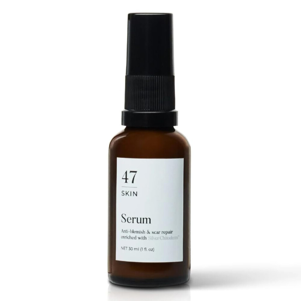 47 Skin Silver Hydrating Face Serum For Clearing Acne And Scars, Anti-Blemish & Scar Repair Serum Skincare Treatment With Chitoderm Smooth Skin Moisturiser