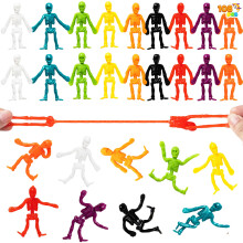 JOYIN 72 PCS Halloween Rekbare Skeletten, 9 Kleuren Stretchy Skull Speelgoed voor Trick or Treat