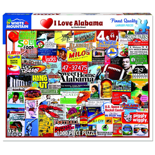 WHITE MOUNTAIN White Mountain Puzzles I Love Alabama - Puzzle da 1000 pezzi 1