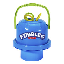 Fubbles Bubbles No-Spill Big Bubble Bucket | Blasen für Kleinkinder und Kinder jeden Alters | 3 Blasenstöcke enthalten