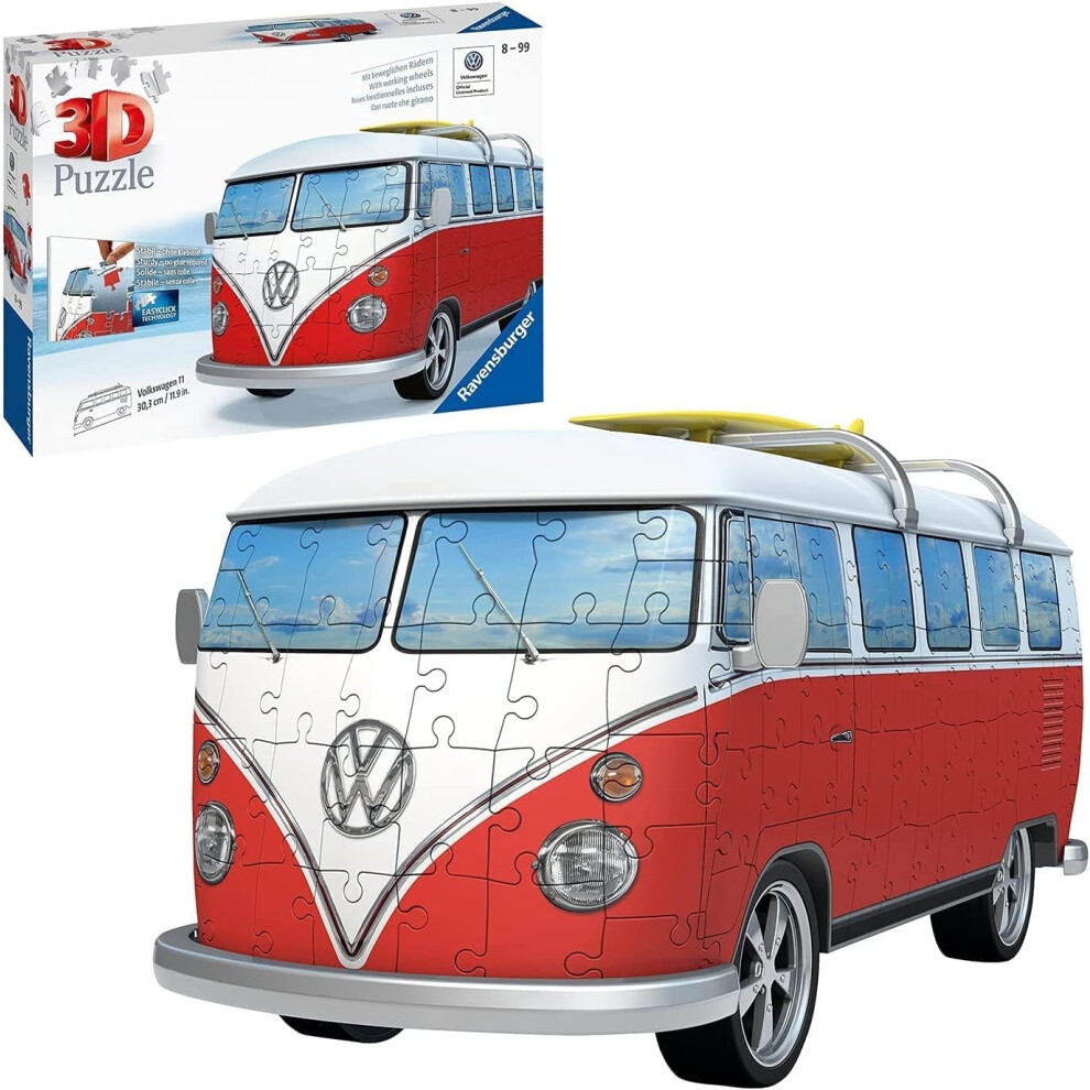 Ravensburger Vw T1 Camper Van, 162Pc 3D Jigsaw Puzzle
