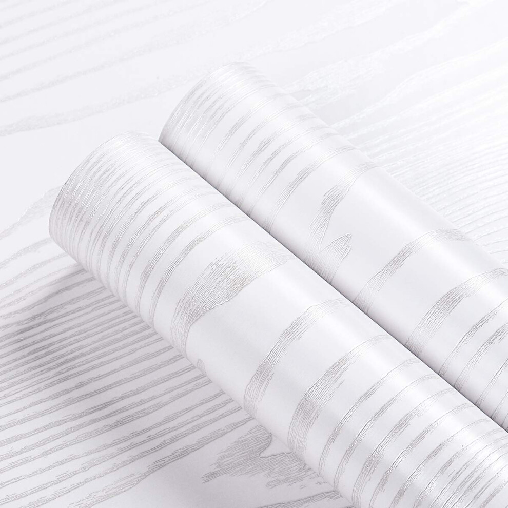 Livelynine 15.8 X197 Inch White Wood Contact Paper For Cabinets Countertop Peel And Stick Wood Wallpaper Self Adhesive Shelf Liners Kitchen Cabinet Li 016071774641