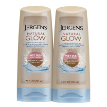 Jergens Natural Glow Lotion, Zelfbruiner voor Medium tot Diepe Huidskleuren, In-de-Douche Hydratatie