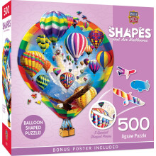 Puzzle en forme de 500 pièces MasterPieces pour adultes, famille ou jeunes - Montgolfières - 19.09"x24.26"