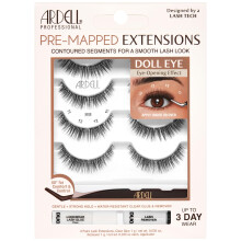Ardell Vooraf Gemaakte Wimperextensions Kit - Valse Wimpers Doll Eye, Herbruikbare Strips, Langdurig met Lijm en Verwijderaar, 4 Pack