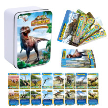IKRUZZI 168-teiliges Dinosaurier-Karten-Set  pδdagogische Lernkarten, Sammelkarten fόr Kinder, Dino-Spiele, prδhistorische Tiere, Spielzeug