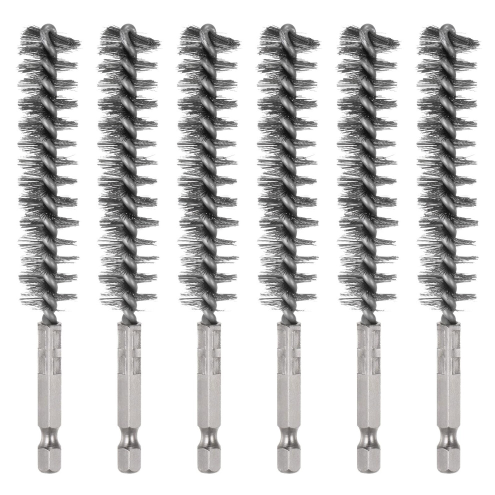 Bohrungsbrste 304 Edelstahl, 16Mm, 11.4Cm, Handle, 6Mm Hex, 6 Pieces 9001264118730