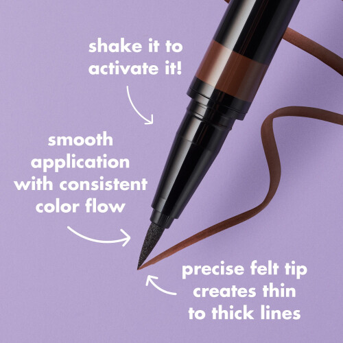 e.l.f. e.l.f. H2O Proof Eyeliner Pen, Felt Tip, Waterproof Liquid Formula, Jet Black, 0.02 Fl Oz (0.7mL) 2