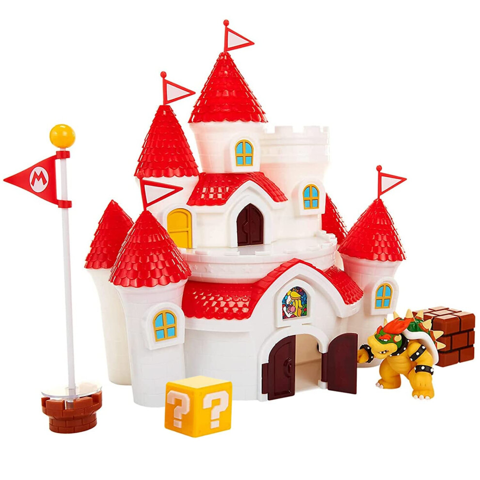 Nintendo 58541 Super Mario Mushroom Kingdom Castle Playset Brothers Deluxe Feature