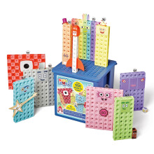 hand2mind Numberblocks Eroi con Zeri Set Attività MathLink Cubes, Attività Prescolari