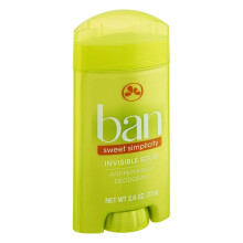 Ban Onzichtbare Solid Deodorant, Zoete Eenvoud - 2.6 oz - 2 pk