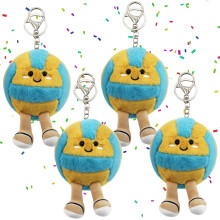 Timisea Schattige Volleybal Sleutelhanger, 4 Stuks Zachte Sportballen Cadeau voor Kinderen