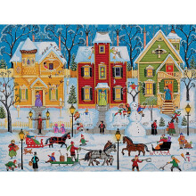 Bits and Pieces - 1000 Teile Puzzle für Erwachsene - Nach dem Schnee - Winterferien Stadt