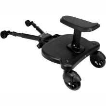 Universelles Trittbrett für Kinderwagen, Trittstufe für Doppelkinderwagen mit abnehmbarem Sitz, komfortable Skateplattform