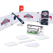 Franklin Sports MLB Kids Backyard Baseball Stadium - Kids Plastic Baseball Set with Home Run Walls, Bat, Plastic Balls + Throw Down Bases - 14' Fence