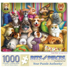 Bits and Pieces - Süße Haustiere Puzzle für Erwachsene - Farbenfrohe Hunde und Katzen
