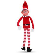 Quebec Christmas Mischief Makers: Naughty Santas Little Helper with Soft Body Vinyl face & Hook and Loop Grip-Fun Christmas elf for Family Play (elf