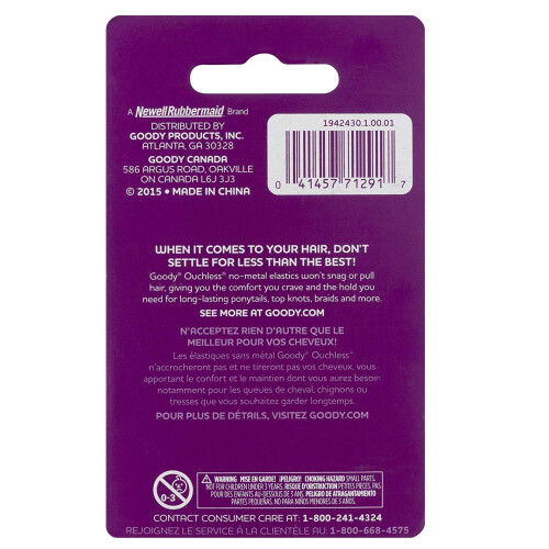 Goody Ouchless Mini Crystal Polyband Elastics 75 st (Pack om 3) 2