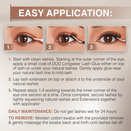 Ardell Ardell Pre-Mapped Eyelash Extensions Kit - False Lashes Wispy, Reusable Segmented Lash Strips, Long-Lasting with Lash Glue and Remover, 4 pack 1