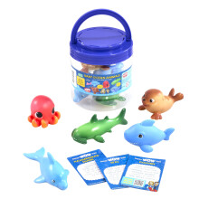 WONDERY KIDS Secchiello di Animali Marini Morbidi | Giocattoli per l'apprendimento dei bambini