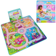 DreamWorks GABBY'S Dollhouse, Gabby Cat Playmat, with 2 Figures, Dollhouse Accessories & Board Game with Dice, Kids Toys for Girls & Boys Ages 3 and U
