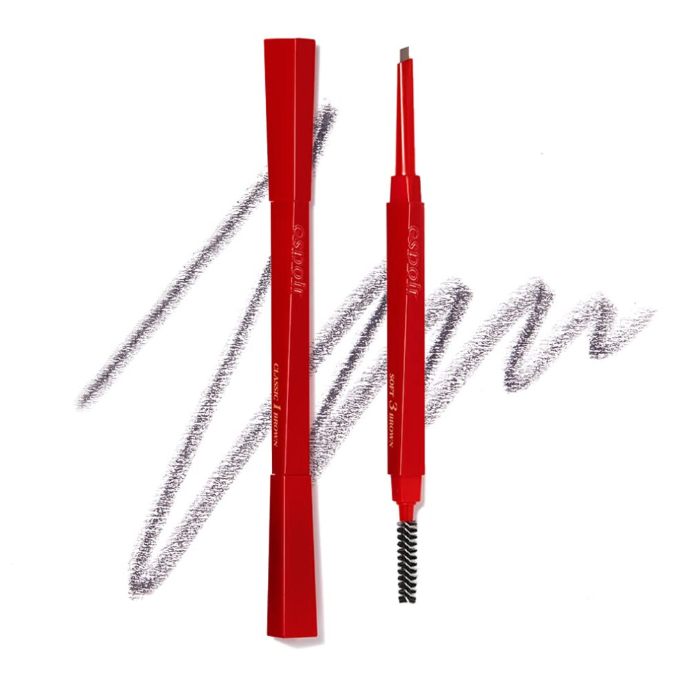 Espoir The Brow Balance Pencil #4 Ash Brown | Eye Brow Pencil That's Natural And Easy To Draw Without Clumping | A Detailed And Rich Eyebrow Texture |