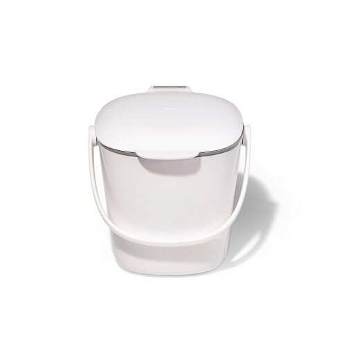 OXO Easy-Clean Compost Bin, White/Grey, 2.8 Litre