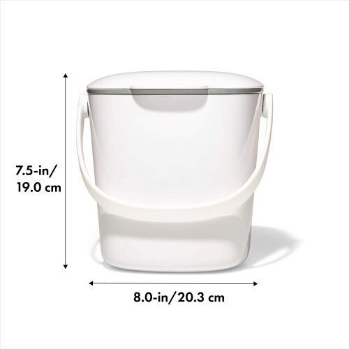 OXO Easy-Clean Compost Bin, White/Grey, 2.8 Litre 1