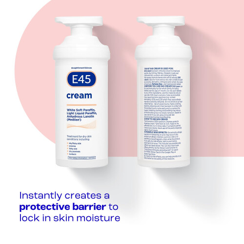 E45 E45 Dermatological Moisturising Cream Pump, 500 g 1