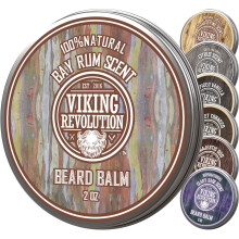 Bálsamo para barba Viking Revolution Bay Rum - Manteca para barba con aceite de argán