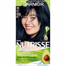 Garnier Nutrisse Pflege Color Creme 22 - Intensives Blau-Schwarz (Verpackung kann variieren)