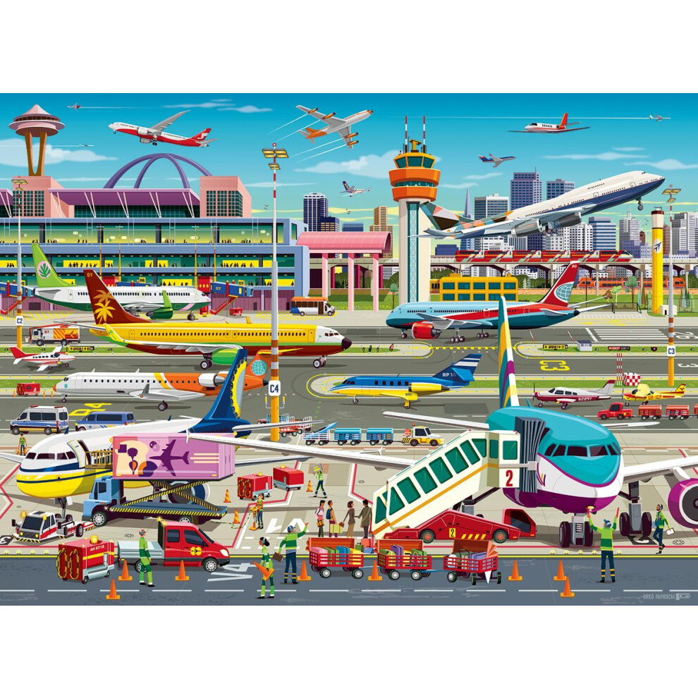 Ravensburger Airport Central - 150 Piece Xxl Jigsaw Puzzle For Kids | Explore An Engaging Aviation Scene | Promotes Concentration And Creativity | Fsc