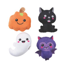 Fun Express Halloween Kawaii Peluches - Ensemble de 12 Favoris de Fête pour Enfants | Animaux en Peluche Miniatures
