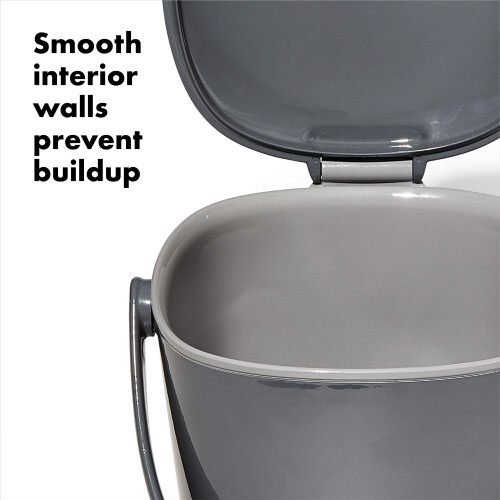 OXO Easy-Clean Compost Bin, Charcoal/Grey, 2.8 Litre 2