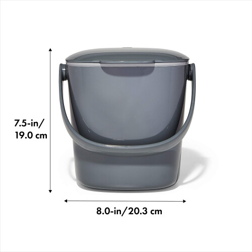 OXO Easy-Clean Compost Bin, Charcoal/Grey, 2.8 Litre 1