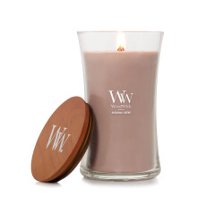 WoodWick Patchouli Crme Regali per Donne e Uomini Candela Grande a Clessidra da 21,5 Once con Stoppino Scoppiettante