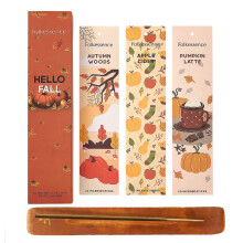 Folkultra oszi fstloplca ajndk | 3 db Pumpkin Spice bio fstlo plcika kszlet | Nem mrgezo oszi dekorci beltri dekorcikhoz Ajndk | Os