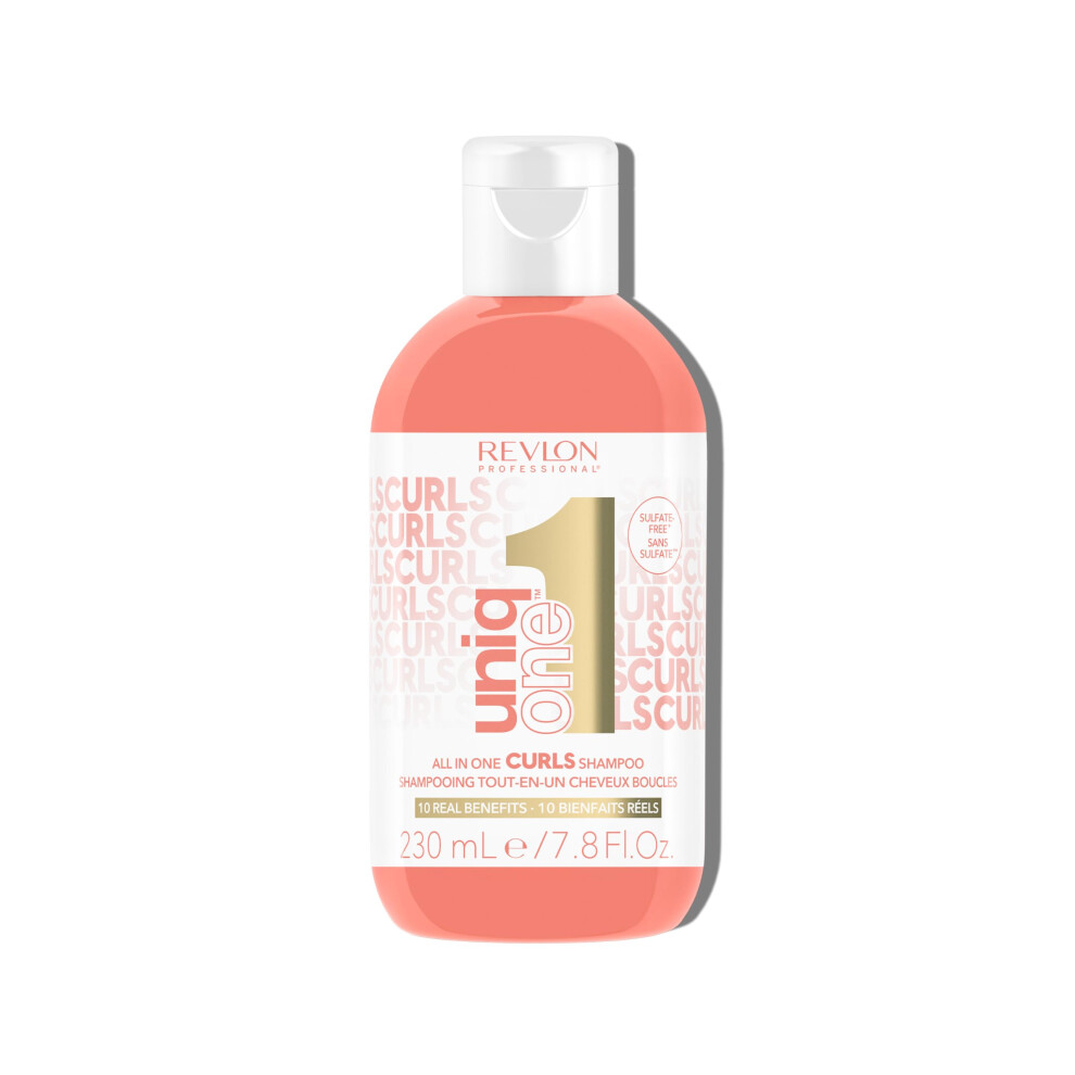 Revlon Uniqone - Vegan Sulfate-Free Shampoo For Curly, Wavy, And Coily Hair With 10 Benefits Â 230Ml