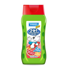 Lucky Super Soft Kids Shampoo 3 In 1 con Balsamo Districante e Gel Doccia, Meraviglie di Anguria, 12 Once