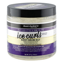 Gel para rizos brillantes Aunt Jackie's con aceite de semilla de uva, hidrata y suaviza, 18 oz