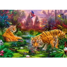 Wonder Forge Tiger csald 1000 darabos kiraks jtk felnotteknek | Egyedi, tkletesen illeszkedo darabok | Szrakoztat lnk kpek | Amazon exkluz