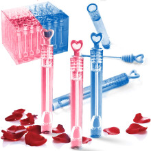 Pack de 48 Mini Bâtons à Bulles en Forme de Cœur - Favoris de Mariage, Fournitures d'Anniversaire, Tubes à Bulles de 4"