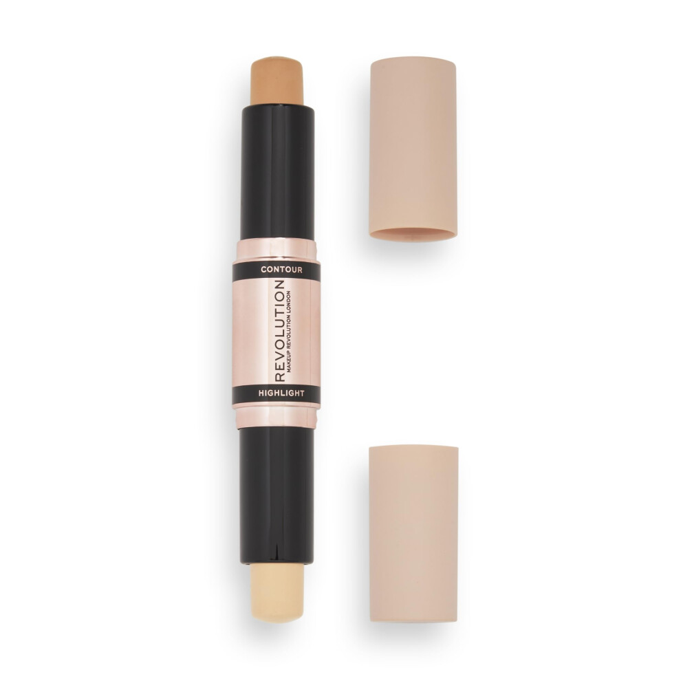 Revolution Beauty Lo Cream/Light Contour Stick Duo Contour & High, Defines Cheekbones & Sculpts The Face, Vegan & Cruelty-Free, 2.4G