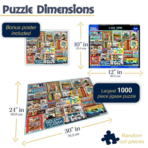 WHITE MOUNTAIN White Mountain Puzzles Lake Time 1000 Stuk Puzzel Collage 2