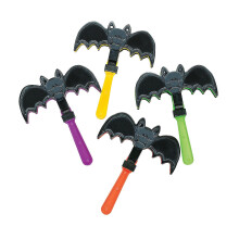 Fun Express Clappers Bat Multicolores 6.75" - Jouets de Fête pour Enfants - Idéal pour Halloween, Célébrations, Événements - Lot de 12