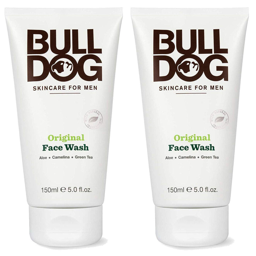 Bulldog Skincare And Grooming For Men Original Face Wash Pack Of 2 5 Ounce Green