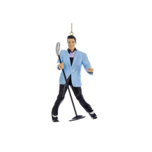 Kurt Adler Replacement for Elvis Presley Hound Dog with Mic 4 1/4-Inch Ornament